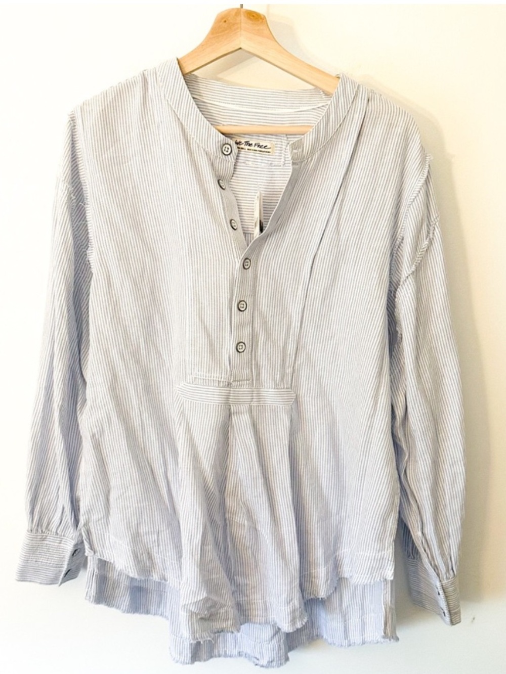 ⭐️ We The Free Blue Striped Button-Up Shirt